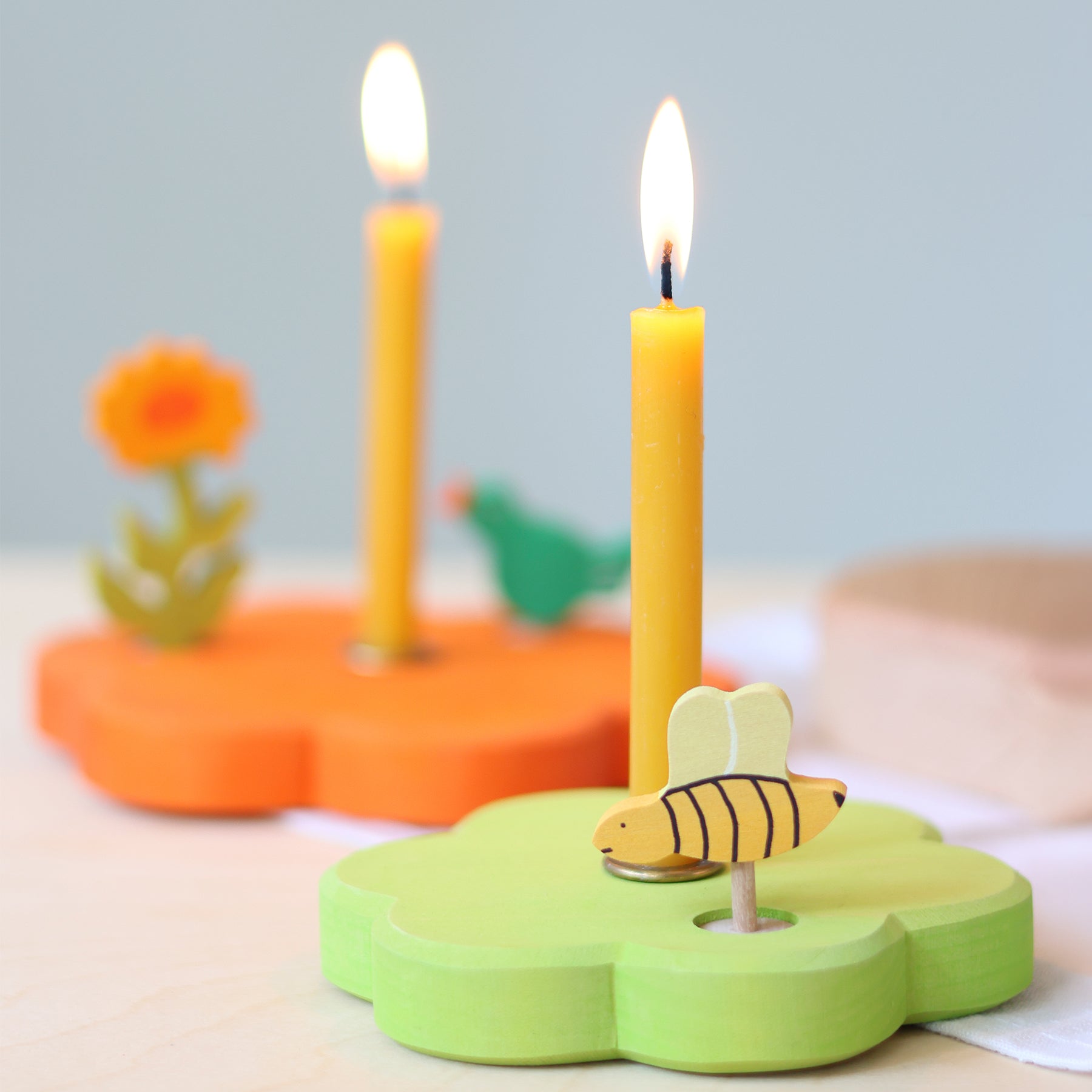 Amber Beeswax Candles (100%) VE 12 pcs.