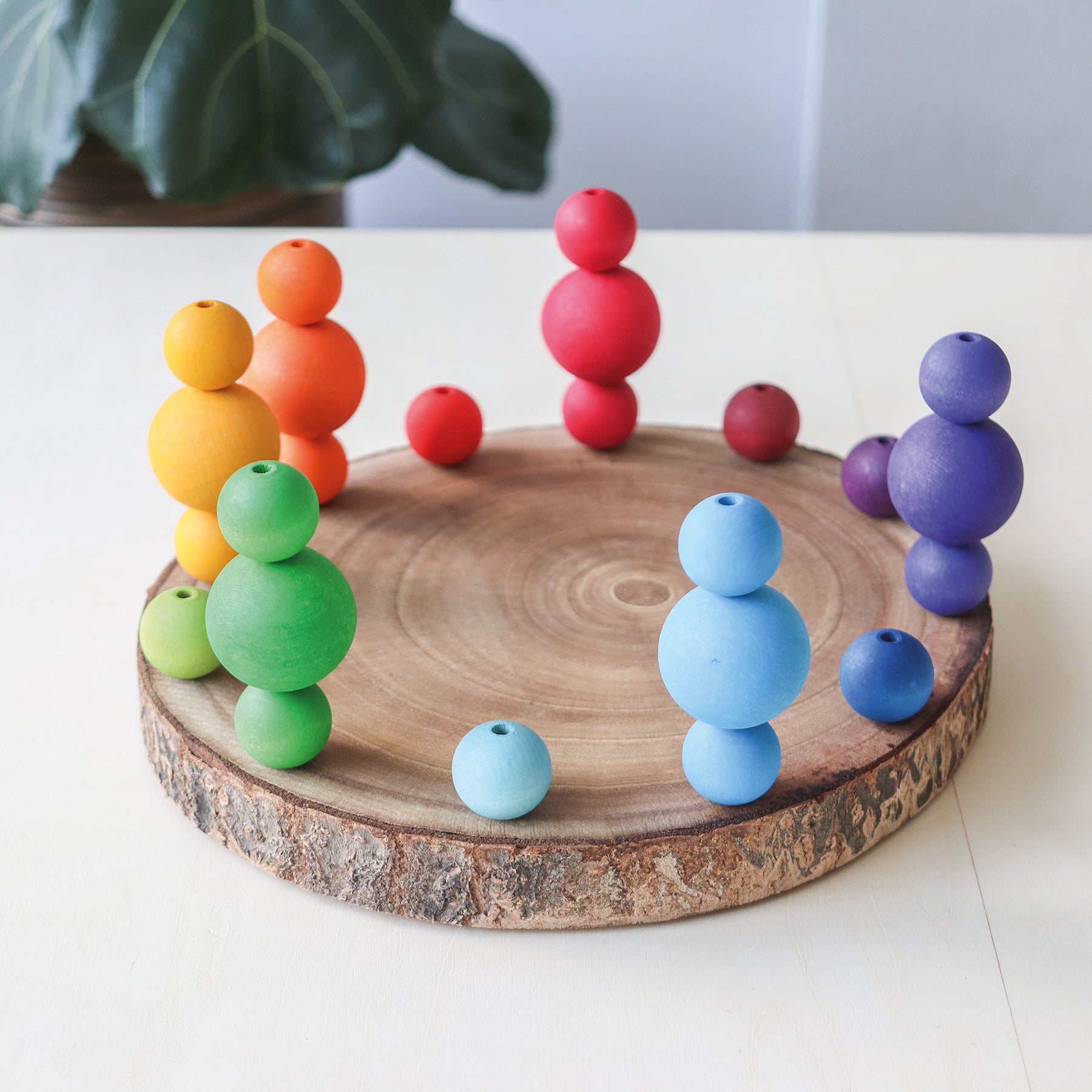 Holzkugeln Regenbogen