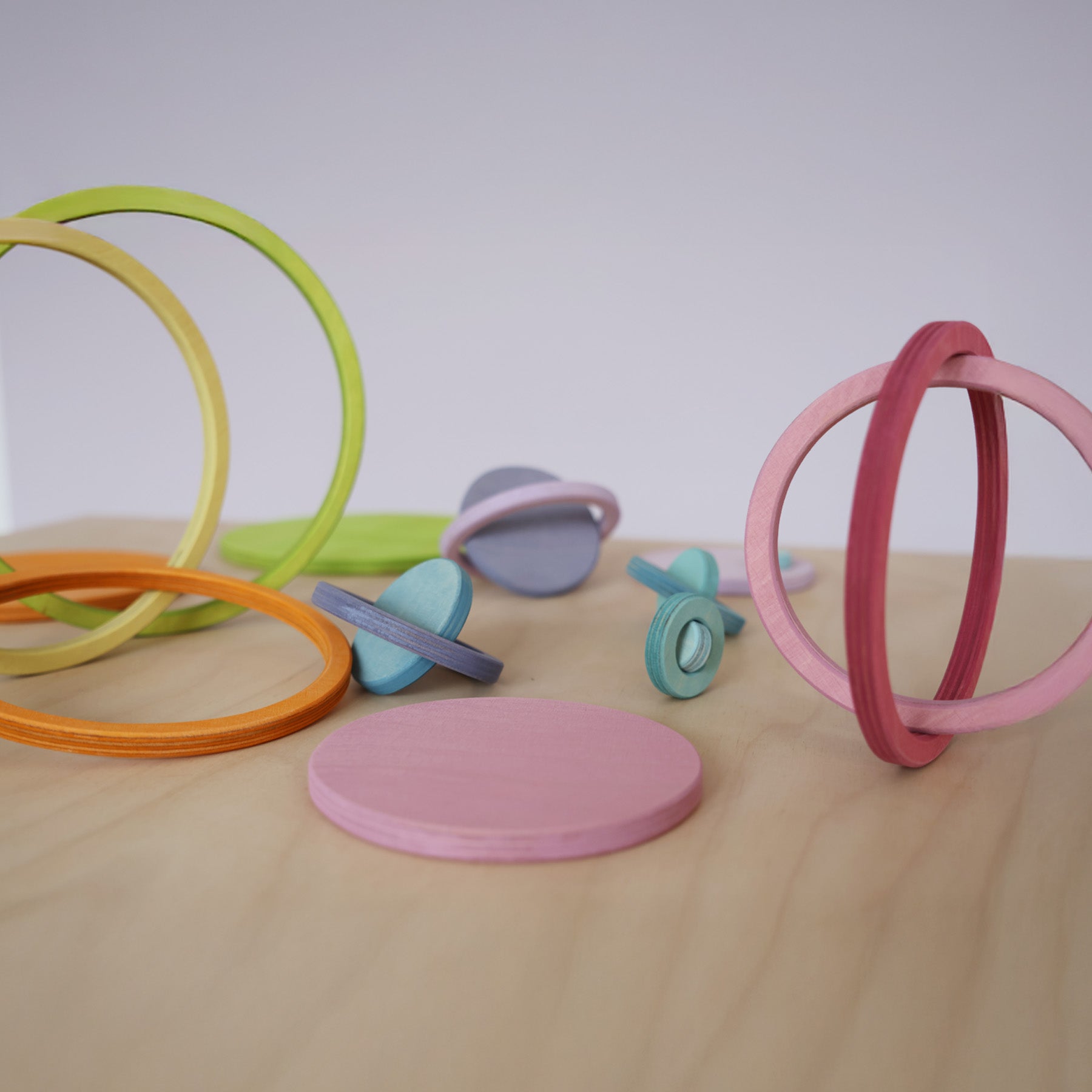 Konzentrische Kreise und Ringe Pastell