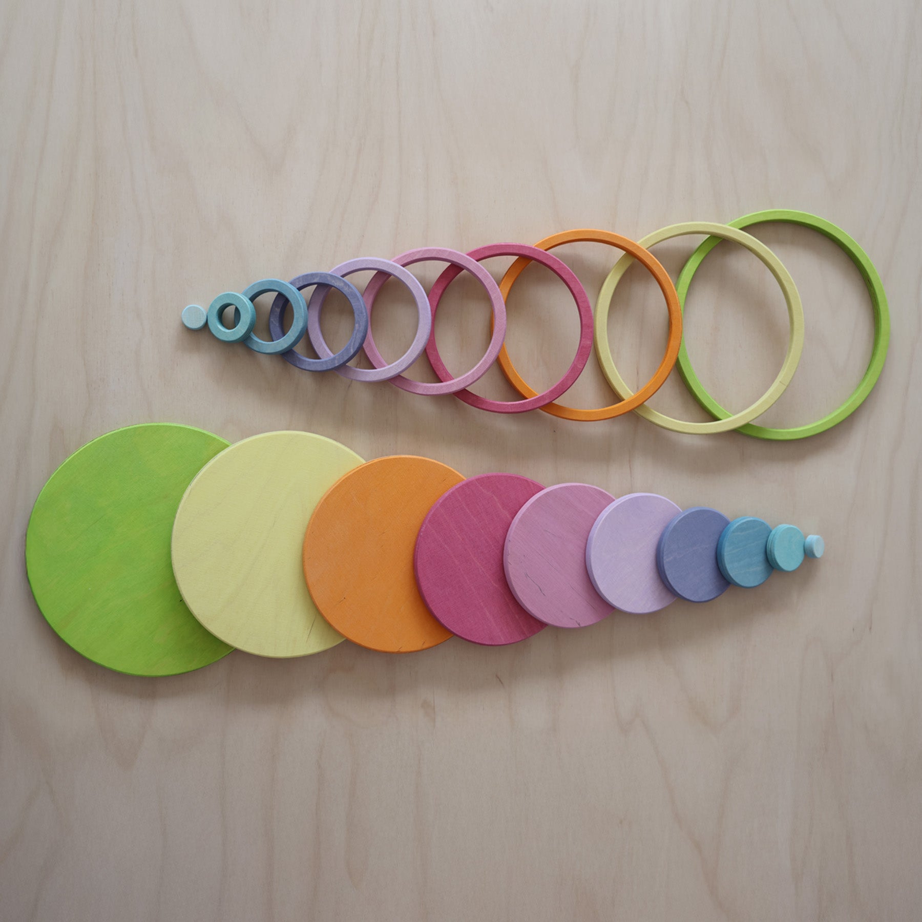 Konzentrische Kreise und Ringe Pastell