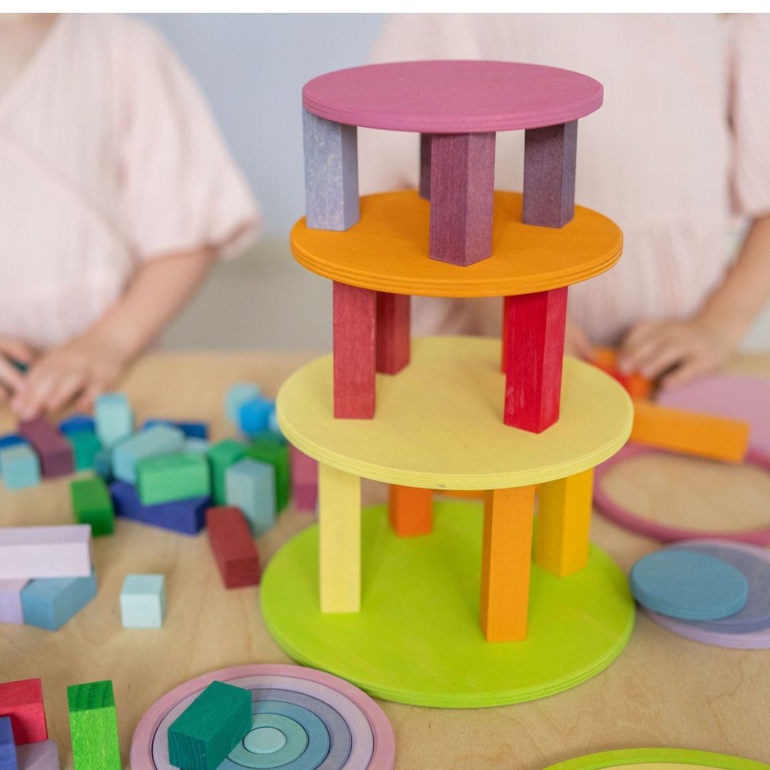 Konzentrische Kreise und Ringe Pastell