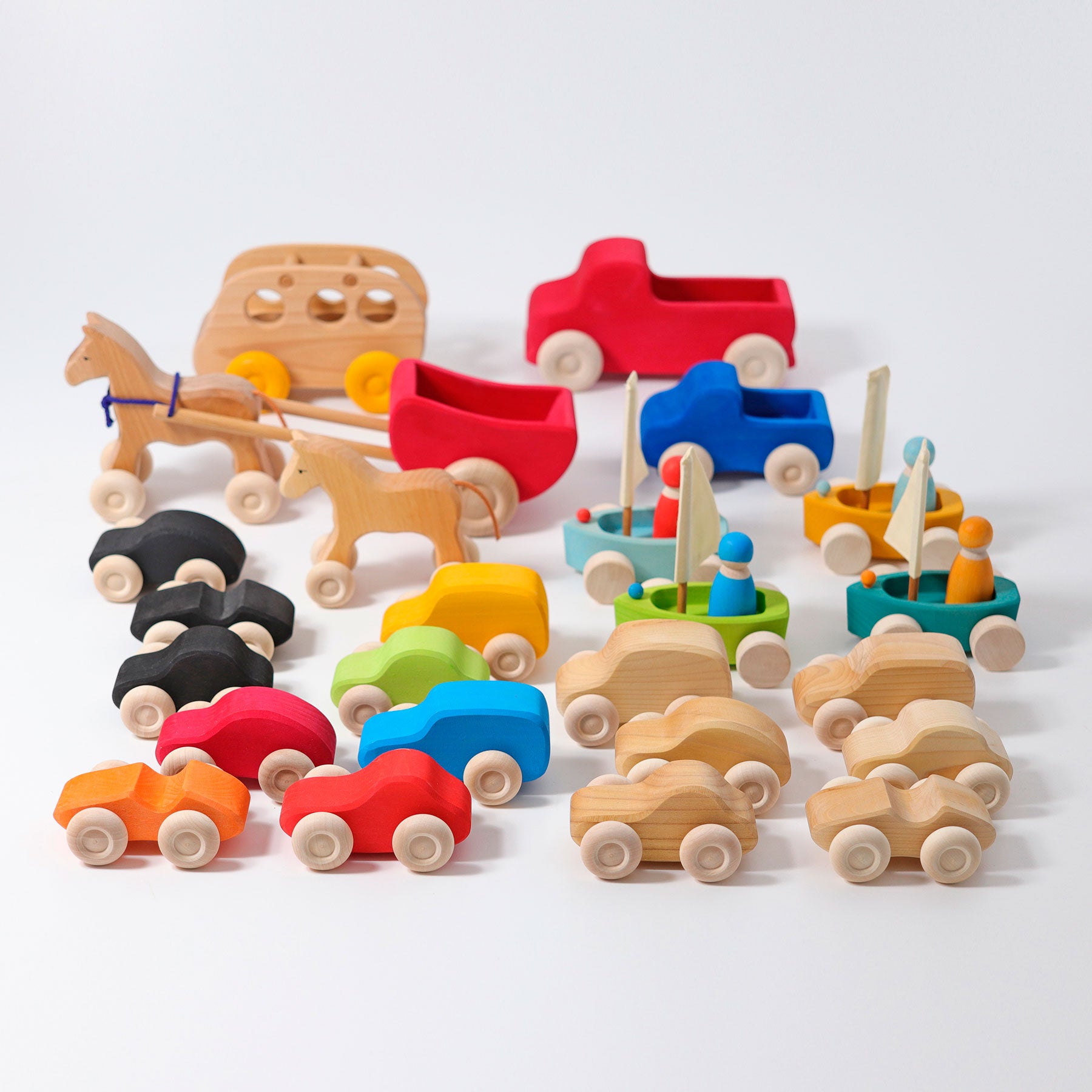 Bunte Holzautos