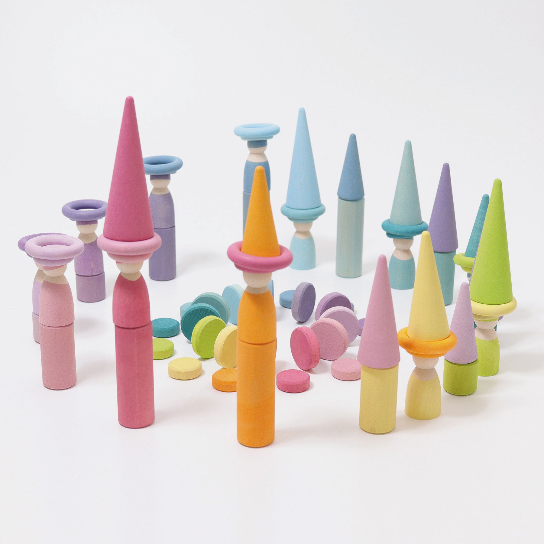 Steckspiel Kleine Walzen Pastell