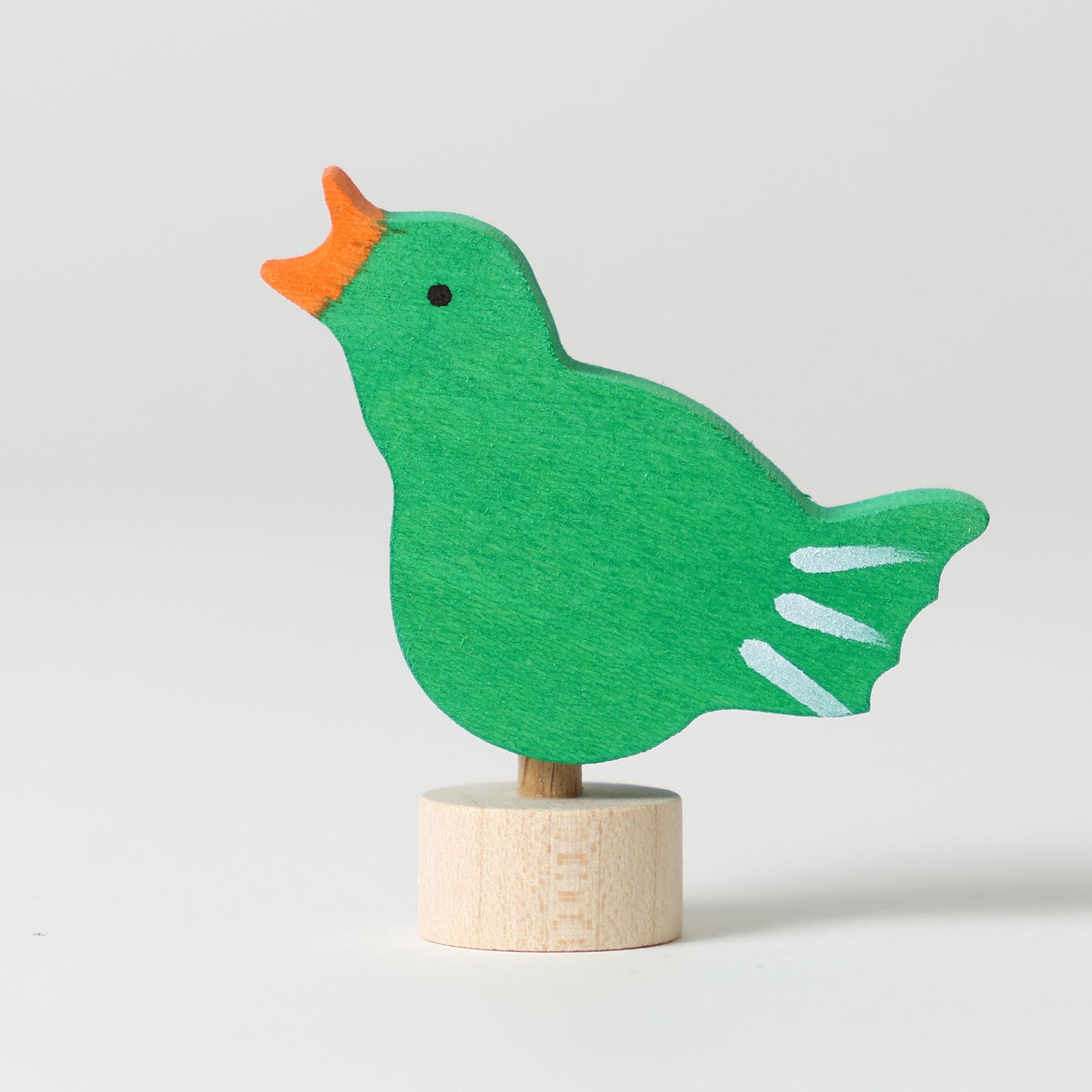Steckfigur singender Vogel
