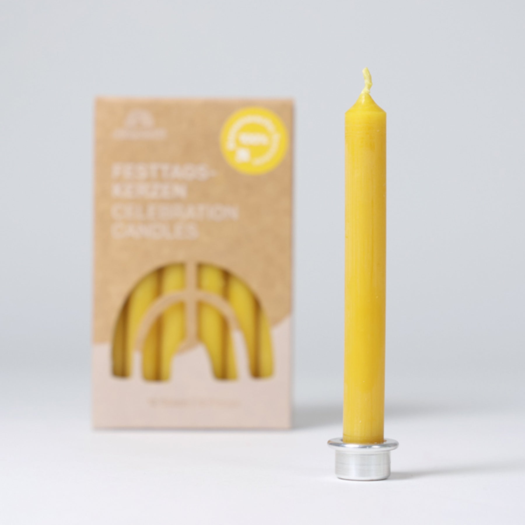 Amber Beeswax Candles (100%) VE 12 pcs.