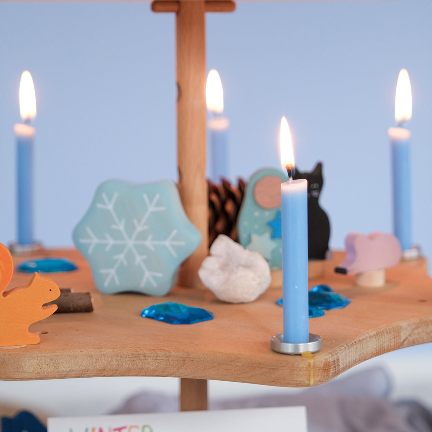 Lightblue 10% Beeswax Candles VE 12 pcs.