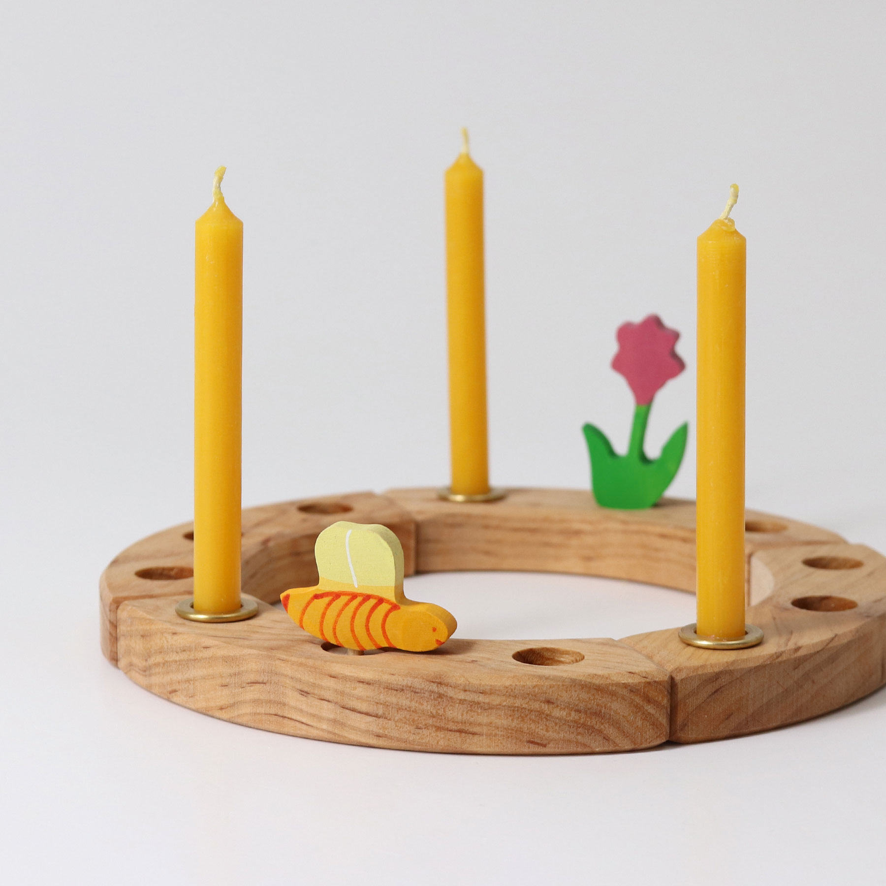 Amber Beeswax Candles (100%) VE 12 pcs.
