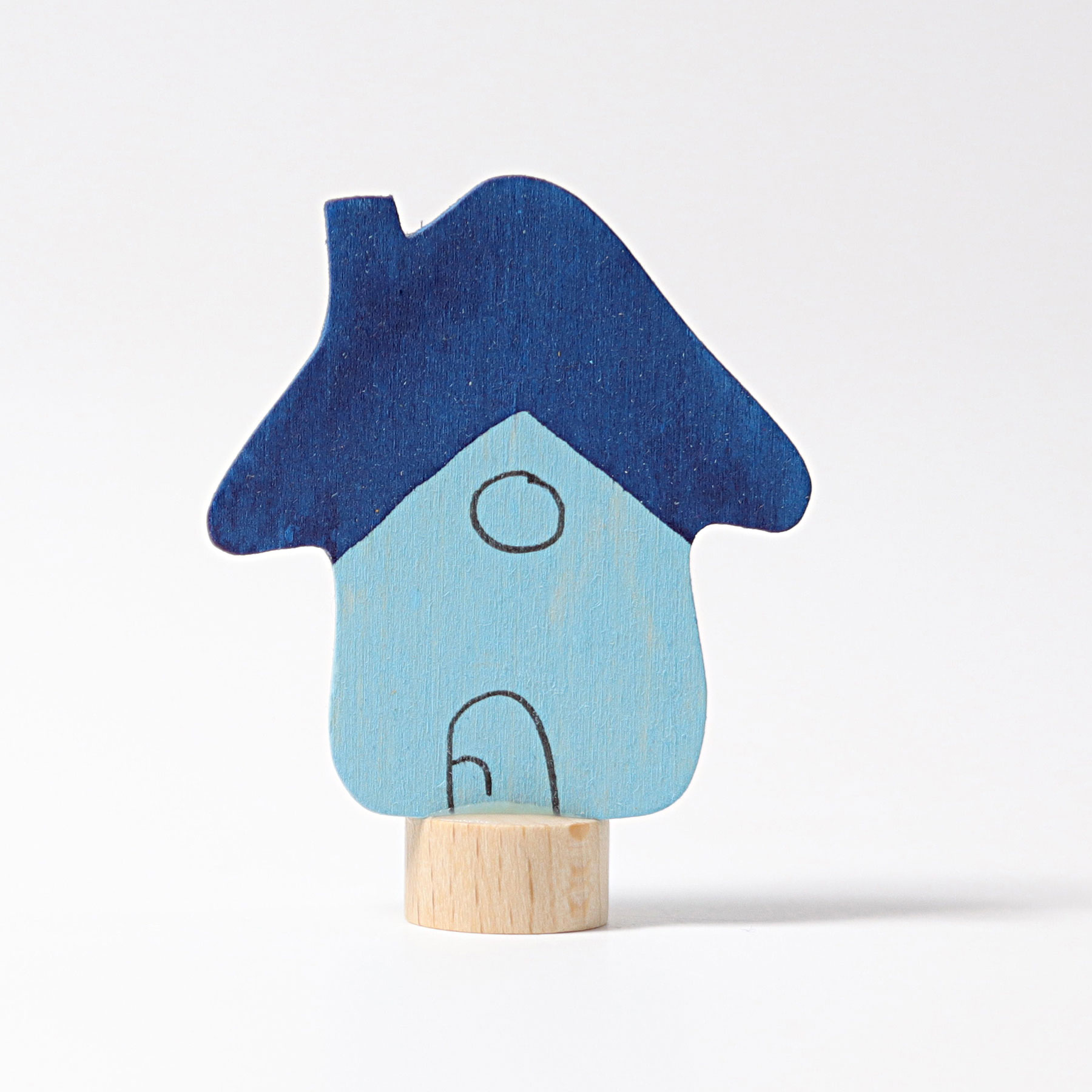 Steckfigur blaues Haus-1