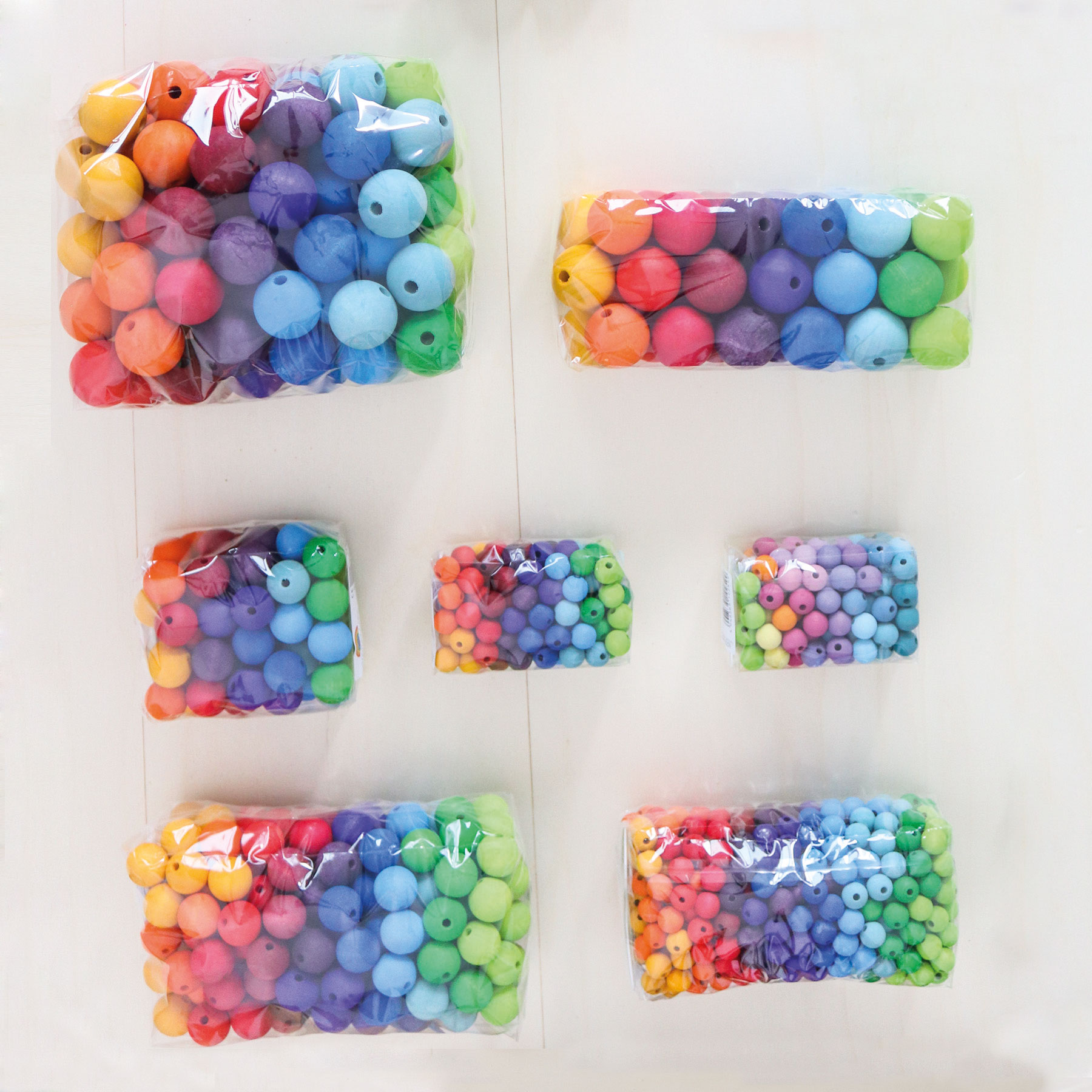 120 Small Pastel Wooden Beads